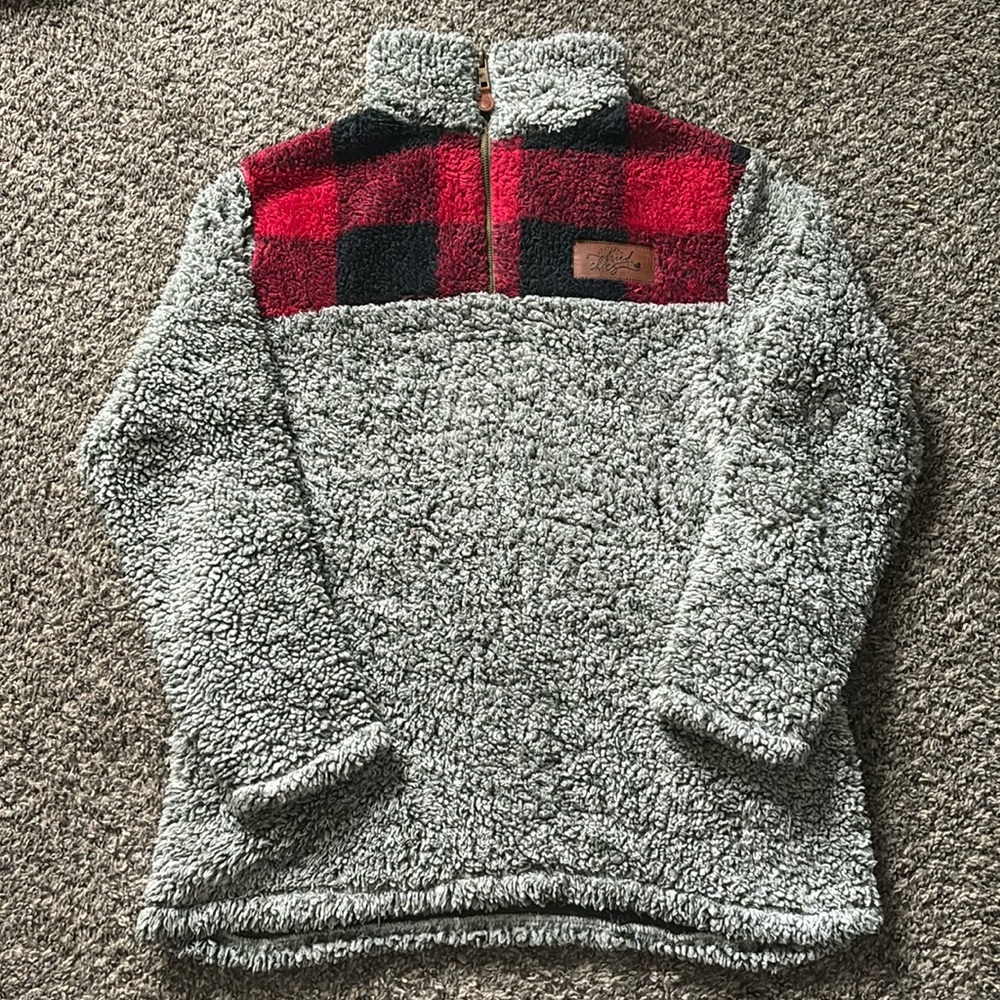 Southern Fried Chics Sherpa quarter zip